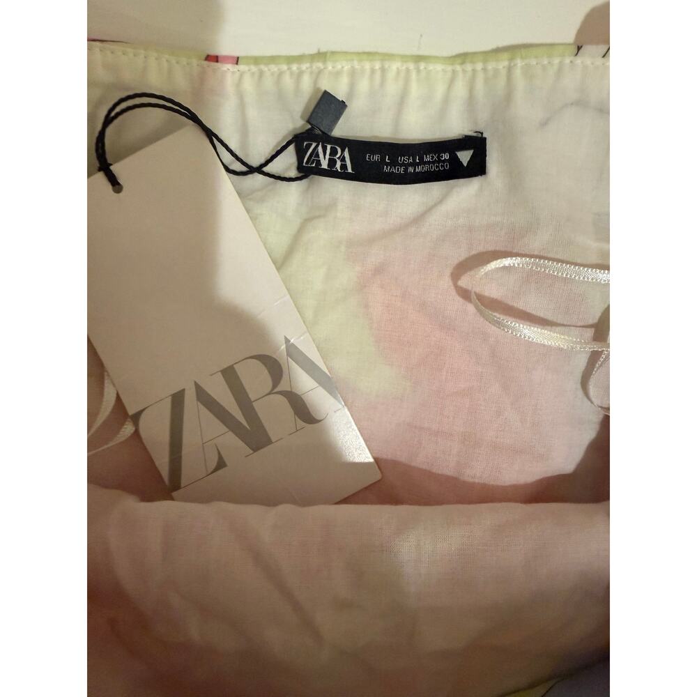 ☀️ NWT Zara Floral Halter Keyhole Sun Dress Size Large ☀️ - Picture 7 of 7